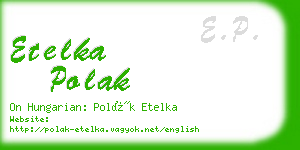 etelka polak business card